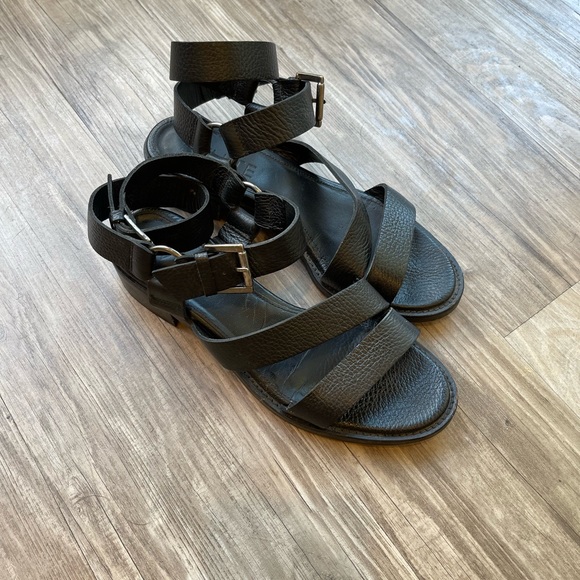 ASOS WHITE Lotus Chunky Leather Sandals - Picture 3 of 8